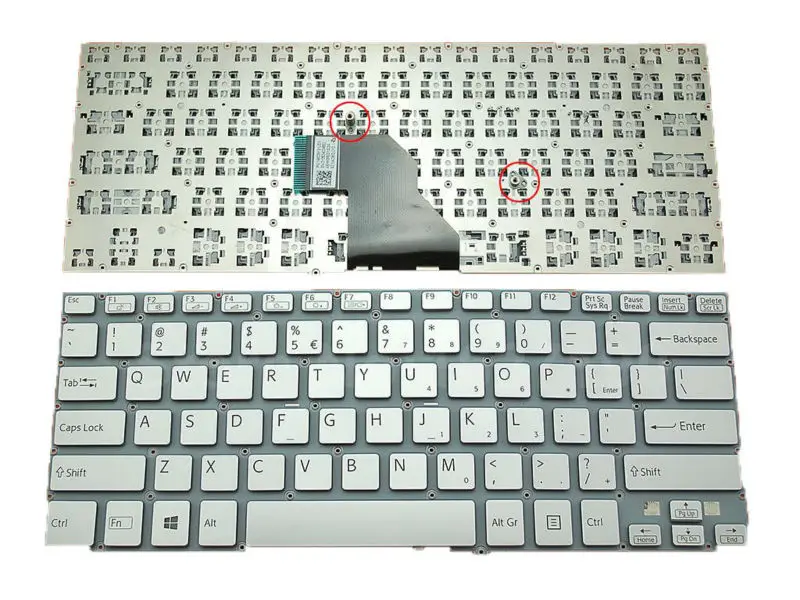 US Keyboard For SONY SVF 14 SILVER Without FRAME Without foil For Backlit Win8 New Laptop Keyboards With
US Keyboard For SONY SVF 14 SILVER Without FRAME Without foil For Backlit Win8 New Laptop Keyboards With