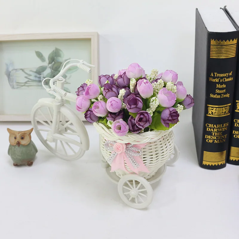 Artificial Potted flower rattan vase + flowers meters spring scenery plastic bicycle flower set home wedding party decoration
Artificial Potted flower rattan vase + flowers meters spring scenery plastic bicycle flower set home wedding party decoration