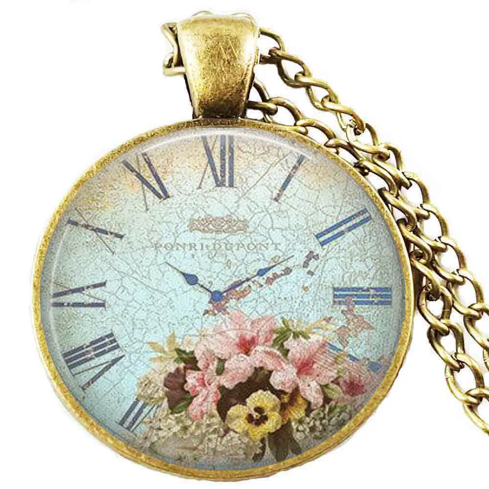 steampunk clock necklace vintage clock flowers pendant clocks necklaces steampunk jewelry old long chain 1pcs/lot fashion
steampunk clock necklace vintage clock flowers pendant clocks necklaces steampunk jewelry old long chain 1pcs/lot fashion
