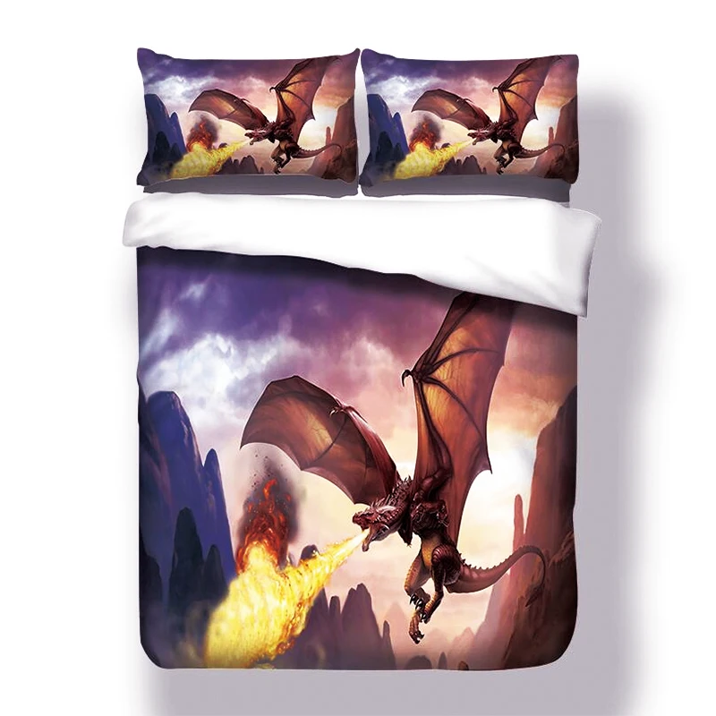 Fire Dragon with Wings Bedding Set Home Textiles Luxury Microfiber Bedclothes 3D Animal 
Fire Dragon with Wings Bedding Set Home Textiles Luxury Microfiber Bedclothes 3D Animal