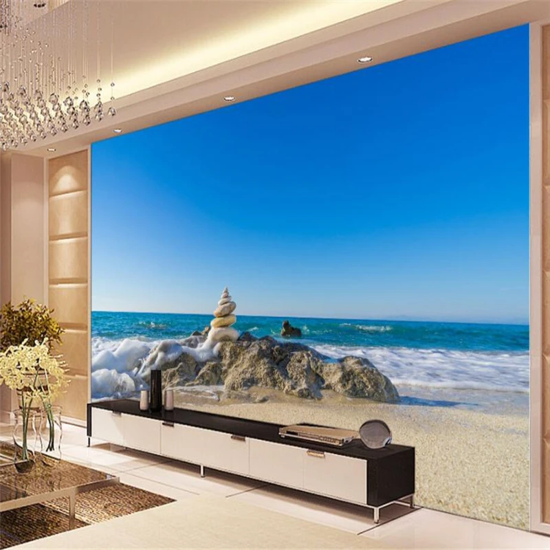 beibehang Wallpaper Mural Custom Living Room Bedroom Aesthetic Atmosphere Coast Beach Stone Wave Ocean Mural Wall Decoration
beibehang Wallpaper Mural Custom Living Room Bedroom Aesthetic Atmosphere Coast Beach Stone Wave Ocean Mural Wall Decoration