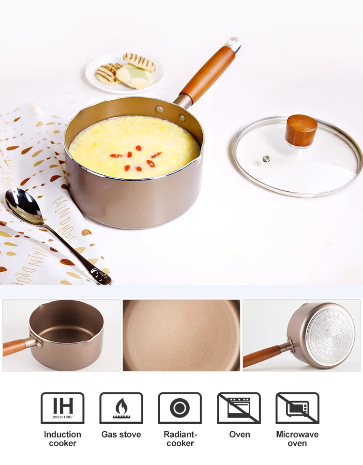 16 CM Portable Non-Stick Sauce Milk Pans Breakfast Soup Heating Pans Pot General Use for Gas and Induction Cooker
16 CM Portable Non-Stick Sauce Milk Pans Breakfast Soup Heating Pans Pot General Use for Gas and Induction Cooker