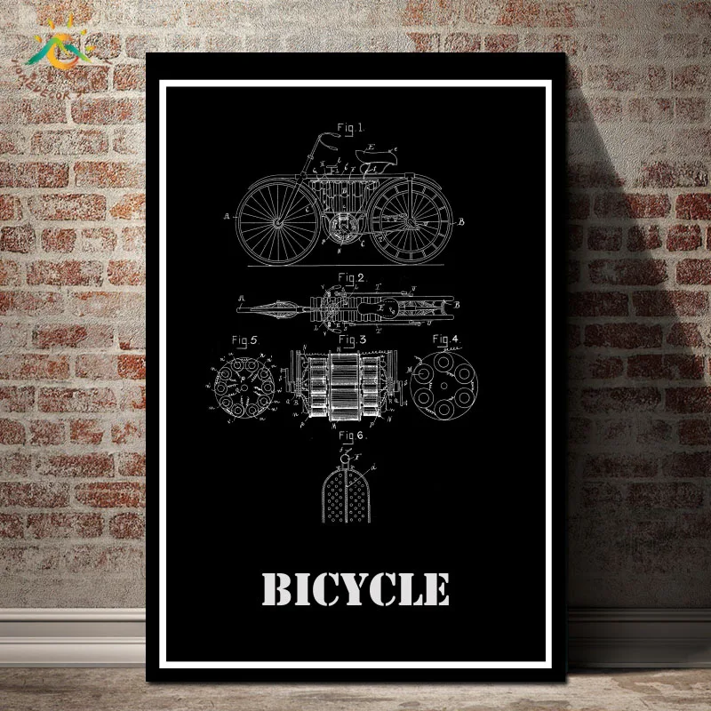 Bicycle Black Wall Art HD Prints Canvas Art Painting Modular Picture And Vintag Poster Canvas Scroll Painting Frane Home Decor
Bicycle Black Wall Art HD Prints Canvas Art Painting Modular Picture And Vintag Poster Canvas Scroll Painting Frane Home Decor