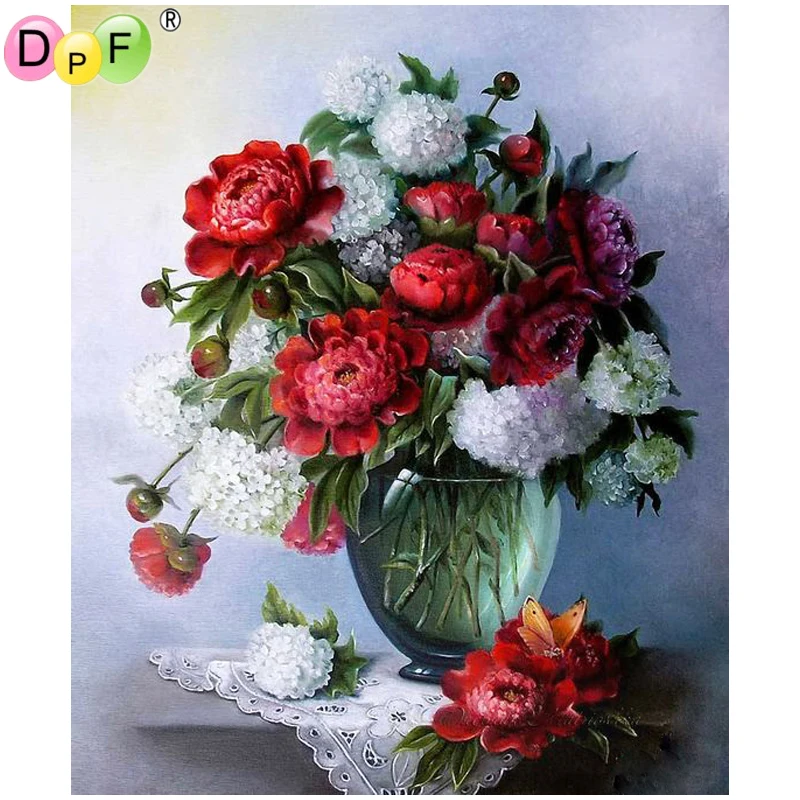 DPF diamond painting embroidery vase red white flower pattern round diamond painting rhinestone diamond mosaic cross stitch
DPF diamond painting embroidery vase red white flower pattern round diamond painting rhinestone diamond mosaic cross stitch