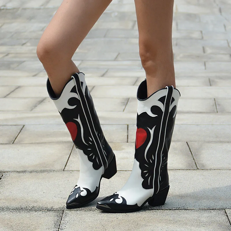 Patchwork Women Knee High Boots Slip On Vinatge Riding Boot Women Autumn Winter High Boots High Heel Rubber Shoes
Patchwork Women Knee High Boots Slip On Vinatge Riding Boot Women Autumn Winter High Boots High Heel Rubber Shoes