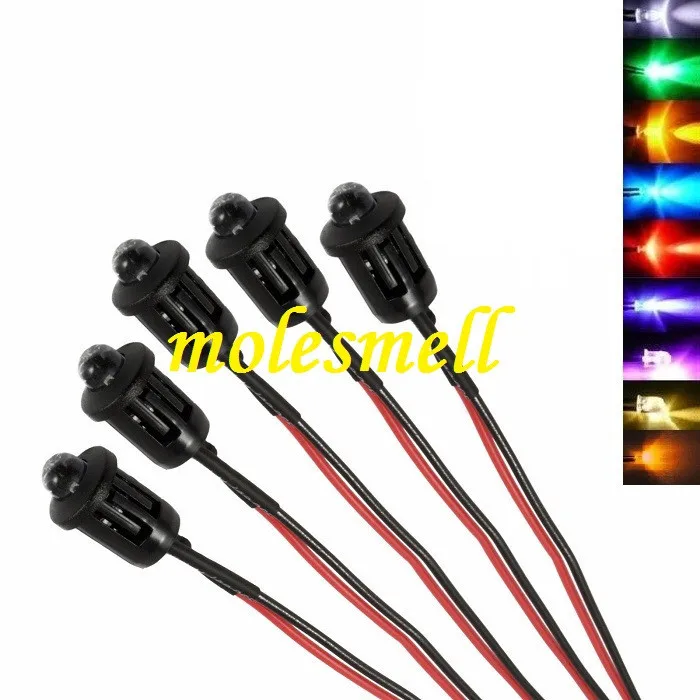5pcs 5mm 5v Pre-Wired water clear round LED + Bezel Holder Light Lamp red yellow blue green white orange uv pink warm white
5pcs 5mm 5v Pre-Wired water clear round LED + Bezel Holder Light Lamp red yellow blue green white orange uv pink warm white
