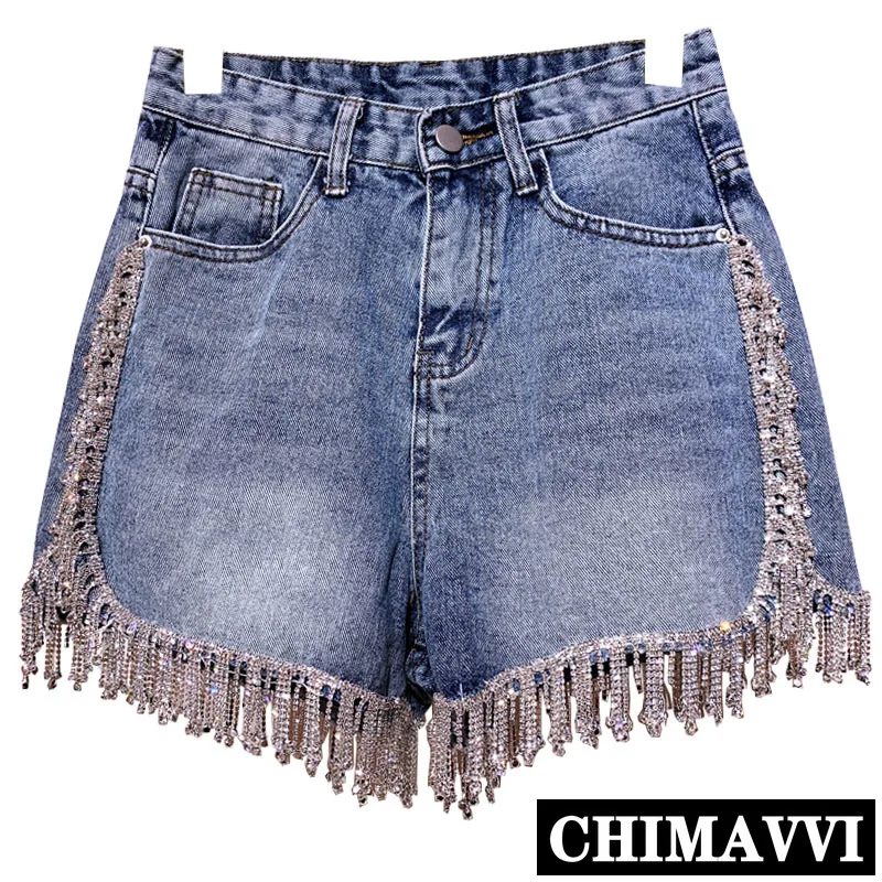 2019 New Rhinestone Fringed High Waist Denim Shorts Super Flash Wimen's High-end Diamond Tassel Short Jeans Hot Pants
2019 New Rhinestone Fringed High Waist Denim Shorts Super Flash Wimen's High-end Diamond Tassel Short Jeans Hot Pants