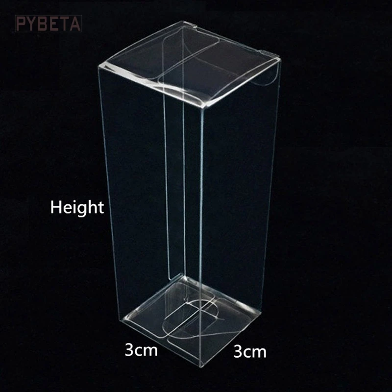 Прозрачная пластиковая коробка из ПВХ 50 шт. 3*3 * высота|box transparent|box toysbox box |