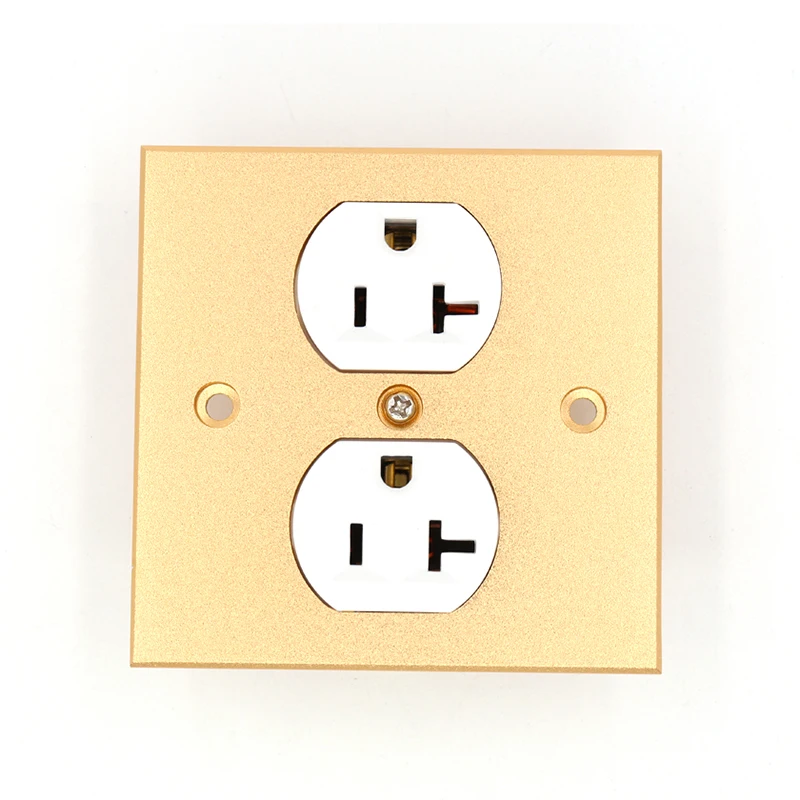 High Quality pure alloy Wall Power Audio AV Grade Wall Power Outlet 2 Port white 86mmX86mm wall power sock with gold 1pcs
High Quality pure alloy Wall Power Audio AV Grade Wall Power Outlet 2 Port white 86mmX86mm wall power sock with gold 1pcs