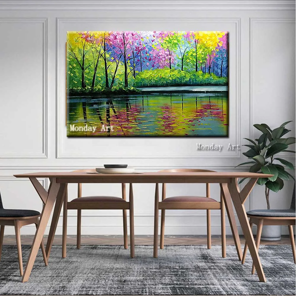 Oil painting high quality Hand Painted modern Colorful Forest Tree Canvas Oil Painting wall Art Picture Painting for Living Room
Oil painting high quality Hand Painted modern Colorful Forest Tree Canvas Oil Painting wall Art Picture Painting for Living Room