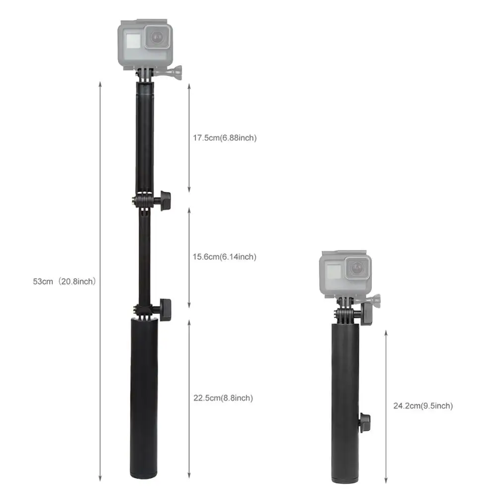 3 Way Grip Waterproof Monopod Selfie Stick For Gopro Hero 7 6 5 Black Session Xiaomi Yi 4K SJ4000 Camera Tripod Accessory | Электроника