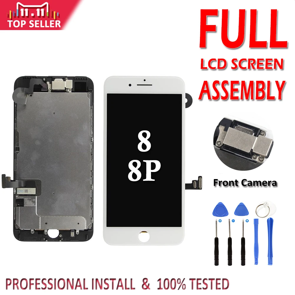 Full Set LCD for iPhone 8G 8 Plus LCD Complete Assembly Display Touch Screen Digitizer Replacement Front Camera No Home Button
Full Set LCD for iPhone 8G 8 Plus LCD Complete Assembly Display Touch Screen Digitizer Replacement Front Camera No Home Button