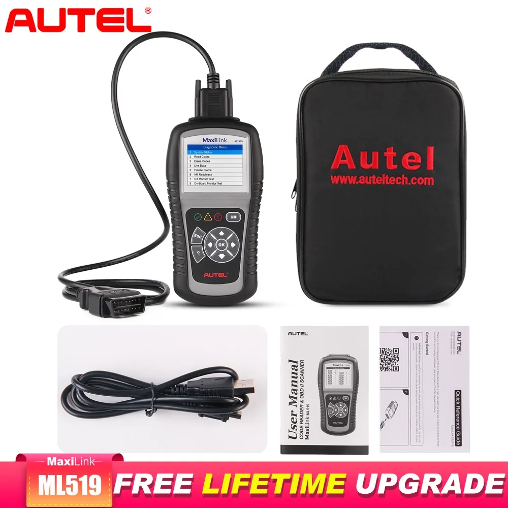 Autel MaxiLink ML519 OBD2 сканер двигателя автомобиля диагностический инструмент сканер автомобильный OBD2 считыватель кодов лучше ELM327 автоматический ...
Autel MaxiLink ML519 OBD2 сканер двигателя автомобиля диагностический инструмент сканер автомобильный OBD2 считыватель кодов лучше ELM327 автоматический ...