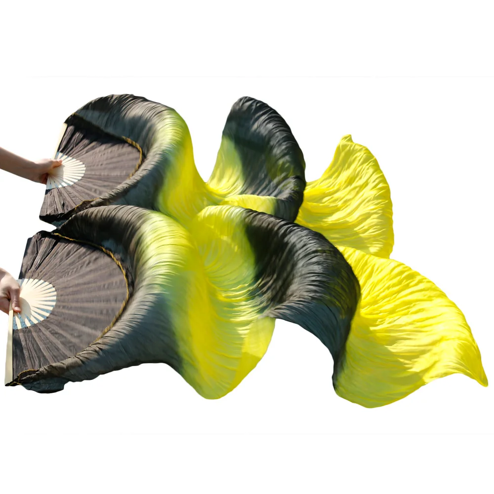 High Quality 100% Silk Belly Dance Fans 1Pair Dance Performance Silk Left+Right hand Fans 180x90 Black+Yellow+Black+Yellow Color
High Quality 100% Silk Belly Dance Fans 1Pair Dance Performance Silk Left+Right hand Fans 180x90 Black+Yellow+Black+Yellow Color