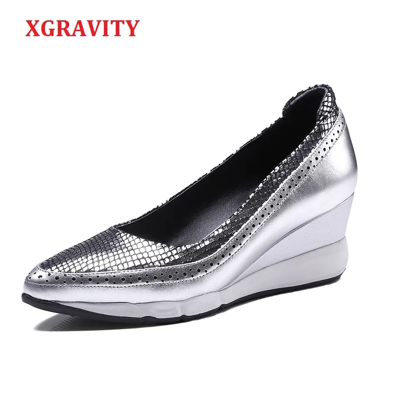 XGRAVITY Snake Genuine Leather Lady High Heel Dress Bridal Wedges Design Pointed Toe Woman High Heels Ladies Party Shoes A065
XGRAVITY Snake Genuine Leather Lady High Heel Dress Bridal Wedges Design Pointed Toe Woman High Heels Ladies Party Shoes A065
