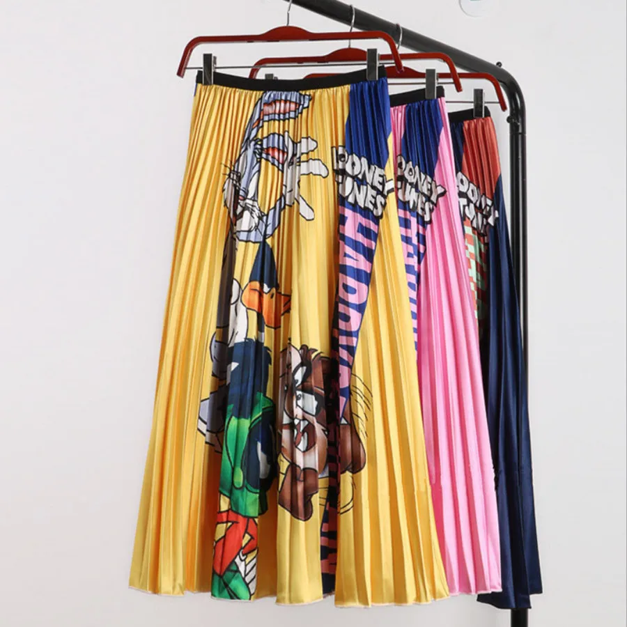 2022 New Autumn Cartoon Printed Pleated Skirt Women Long Skirts High Waist Harajuku Tulle A-Line Mid-Calf Skirts High Quality
2022 New Autumn Cartoon Printed Pleated Skirt Women Long Skirts High Waist Harajuku Tulle A-Line Mid-Calf Skirts High Quality