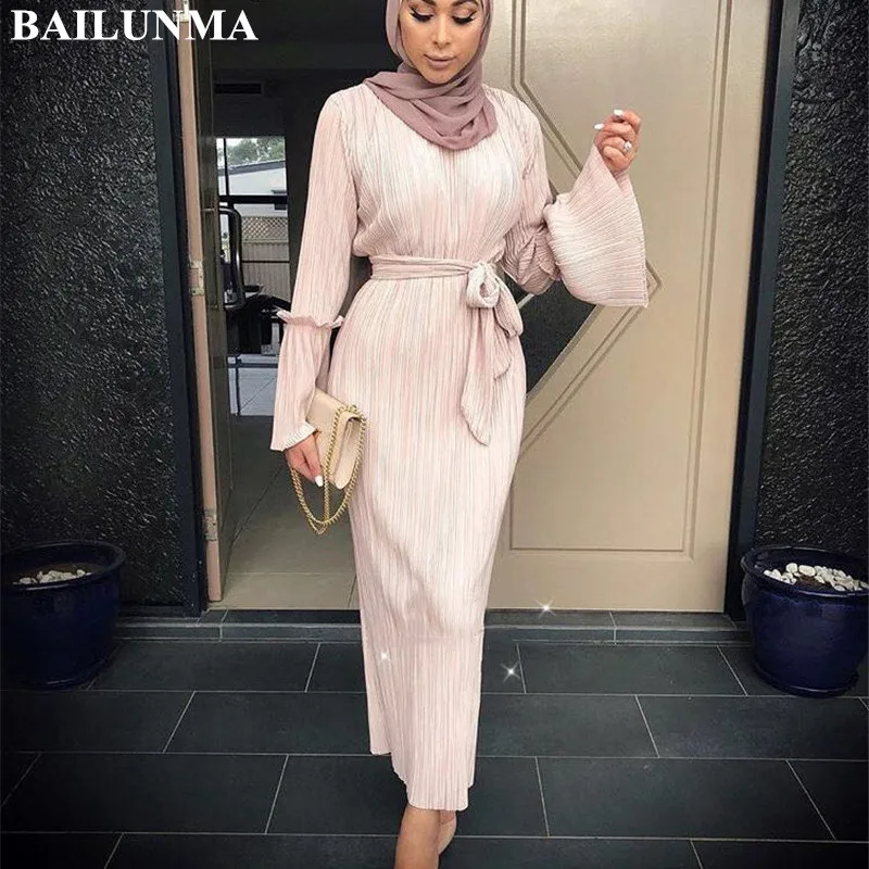 Fashion Pleated muslim dress Including the belt abaya dubai islamic clothing caftan marocain muslim abaya dress saudi arab
Fashion Pleated muslim dress Including the belt abaya dubai islamic clothing caftan marocain muslim abaya dress saudi arab