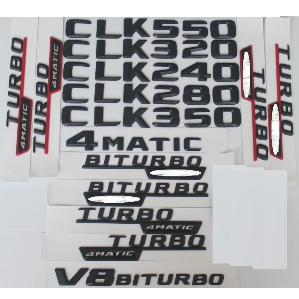 Matte Black Trunk Number Letters Badge Emblems for Mercedes Benz CLK55 CLK63 CLK200 CLS320 CLK230 CLK350 CLK400 4MATIC CDI AMG
Matte Black Trunk Number Letters Badge Emblems for Mercedes Benz CLK55 CLK63 CLK200 CLS320 CLK230 CLK350 CLK400 4MATIC CDI AMG