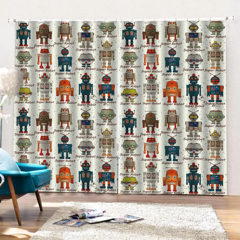 Luxury Blackout 3D Window Curtains For Living Room Bedroom Customized size cartoon robot curtains for bedroom
Luxury Blackout 3D Window Curtains For Living Room Bedroom Customized size cartoon robot curtains for bedroom