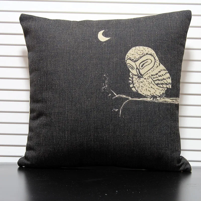 Owl pillow cover, love pillow cover, Simple hand-painted Owl animal cotton linen throw pillow cover No Core
Owl pillow cover, love pillow cover, Simple hand-painted Owl animal cotton linen throw pillow cover No Core