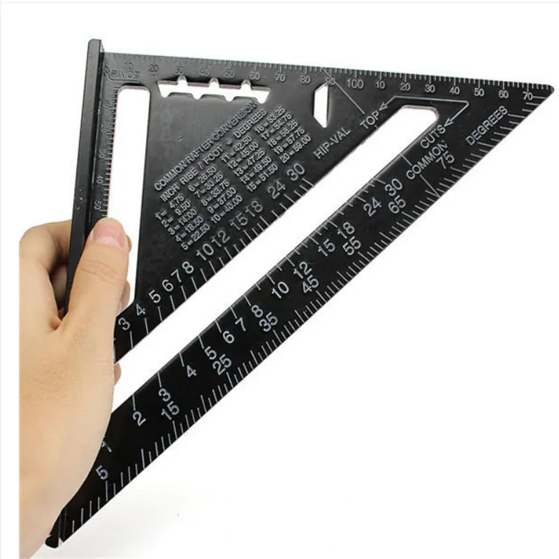 7inch/12inch Metric System Triangular Measuring Ruler Aluminum Alloy Speed Square Roofing Woodworking Measuring Tools TP-011
7inch/12inch Metric System Triangular Measuring Ruler Aluminum Alloy Speed Square Roofing Woodworking Measuring Tools TP-011