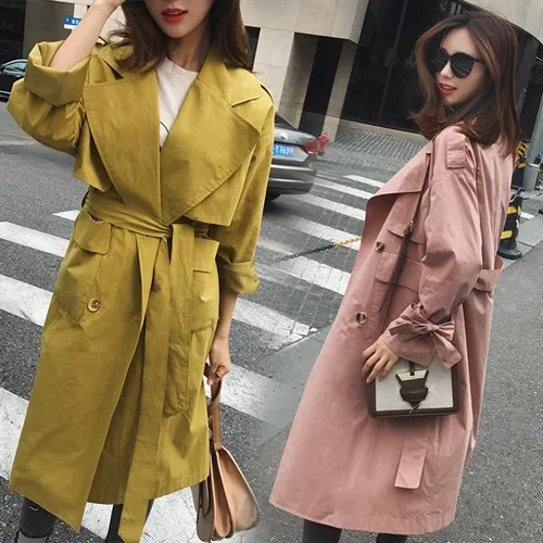 Windbreaker female long section spring 2019 new women's loose loose thin spring and autumn jacket
Windbreaker female long section spring 2019 new women's loose loose thin spring and autumn jacket