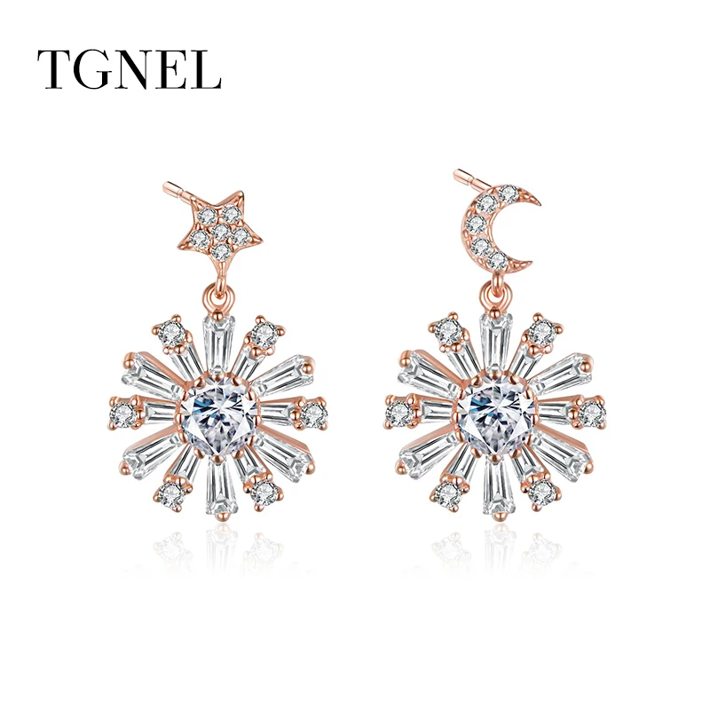 TGNEL S925 Sterling Silver Stud Earrings Vintage Star Moon Pearl Asymmetry Earring for Women Rose Gold Color Jewelry Brincos
TGNEL S925 Sterling Silver Stud Earrings Vintage Star Moon Pearl Asymmetry Earring for Women Rose Gold Color Jewelry Brincos