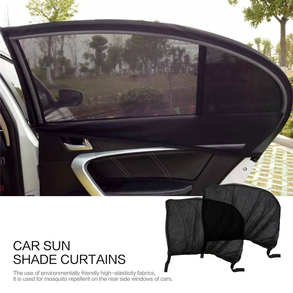 2Pcs Flexible Auto Side Rear Window Sun Shade Mesh Curtain Car UV Protection Mesh Cover Mosquito Dust Protective Sleeve
2Pcs Flexible Auto Side Rear Window Sun Shade Mesh Curtain Car UV Protection Mesh Cover Mosquito Dust Protective Sleeve