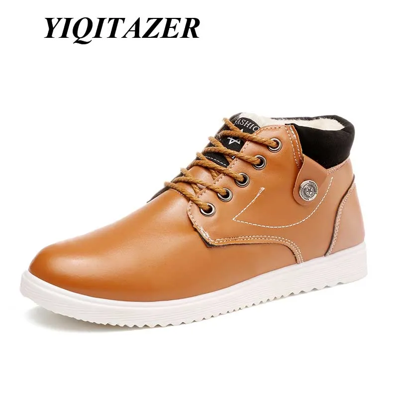 YIQITAZER 2017 Winter Snow Casual Shoes Leather Men,Lace up Non-Slip Warm Wool Fur Inside Man Shoe PU leather Shoes Brown Black
YIQITAZER 2017 Winter Snow Casual Shoes Leather Men,Lace up Non-Slip Warm Wool Fur Inside Man Shoe PU leather Shoes Brown Black