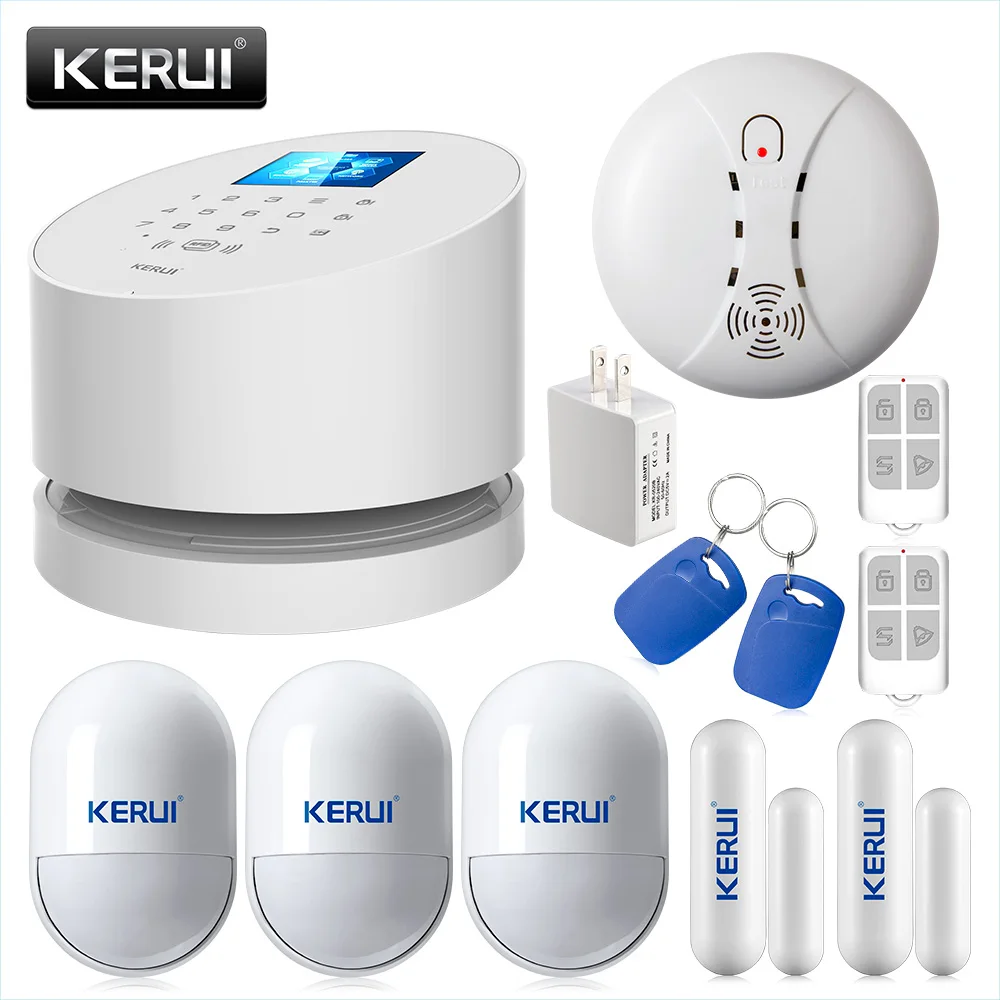 

KERUI W2 WiFi GSM PSTN Burglar Home Security Alarm System alarm IOS Android APP remote control