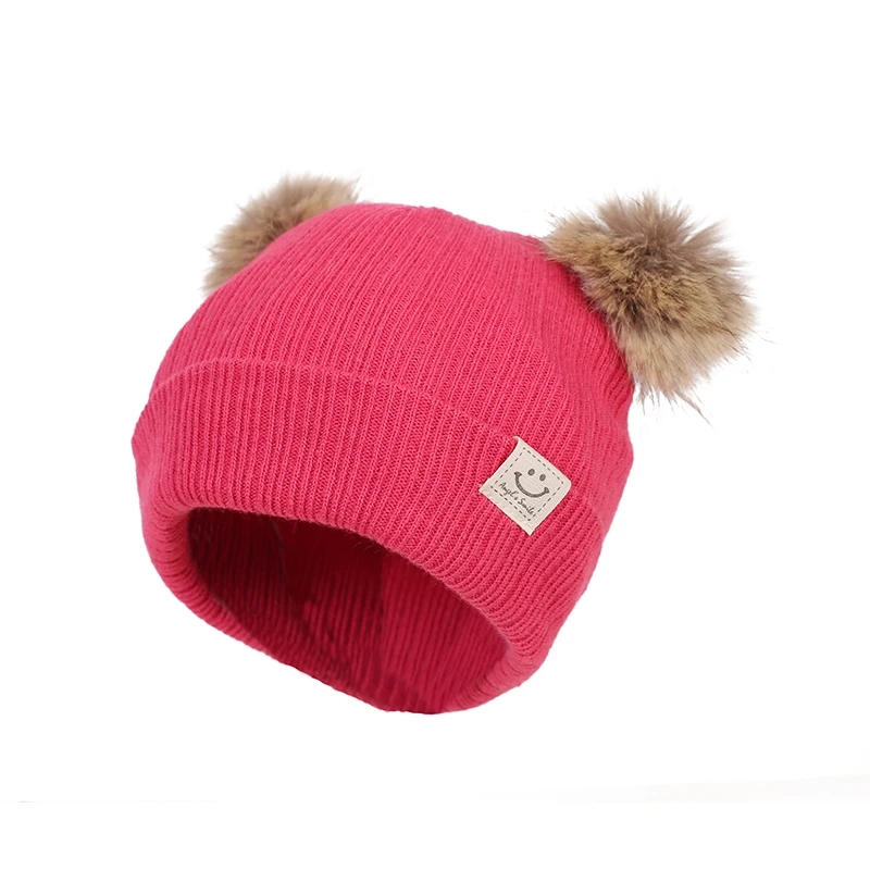Baby Cap Crochet Double Pompom Hat For Baby Girls Smile Faux Fur Children's Hats Caps Winter Kids Cap Baby Hat
Baby Cap Crochet Double Pompom Hat For Baby Girls Smile Faux Fur Children's Hats Caps Winter Kids Cap Baby Hat