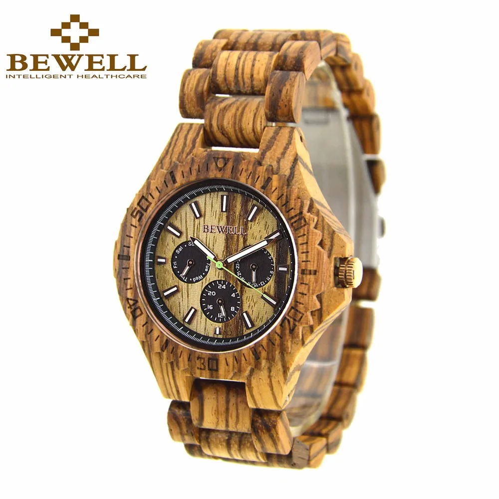 BEWELL Men Business Wood Quartz Watches Waterproof Luminous Pointer Elegant Wristwatch Relogio Masculino 116B
BEWELL Men Business Wood Quartz Watches Waterproof Luminous Pointer Elegant Wristwatch Relogio Masculino 116B