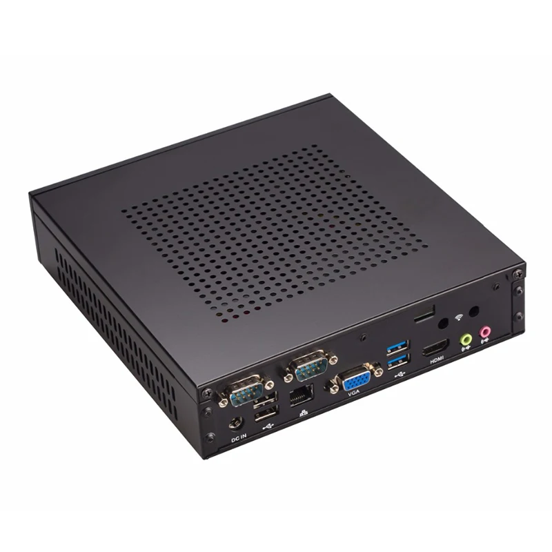 Celeron J1900 Mini PC 4 ядра безвентиляторный мини ПК с VGA HDMI Двойной LAN 2 Порты и разъёмы COM sup