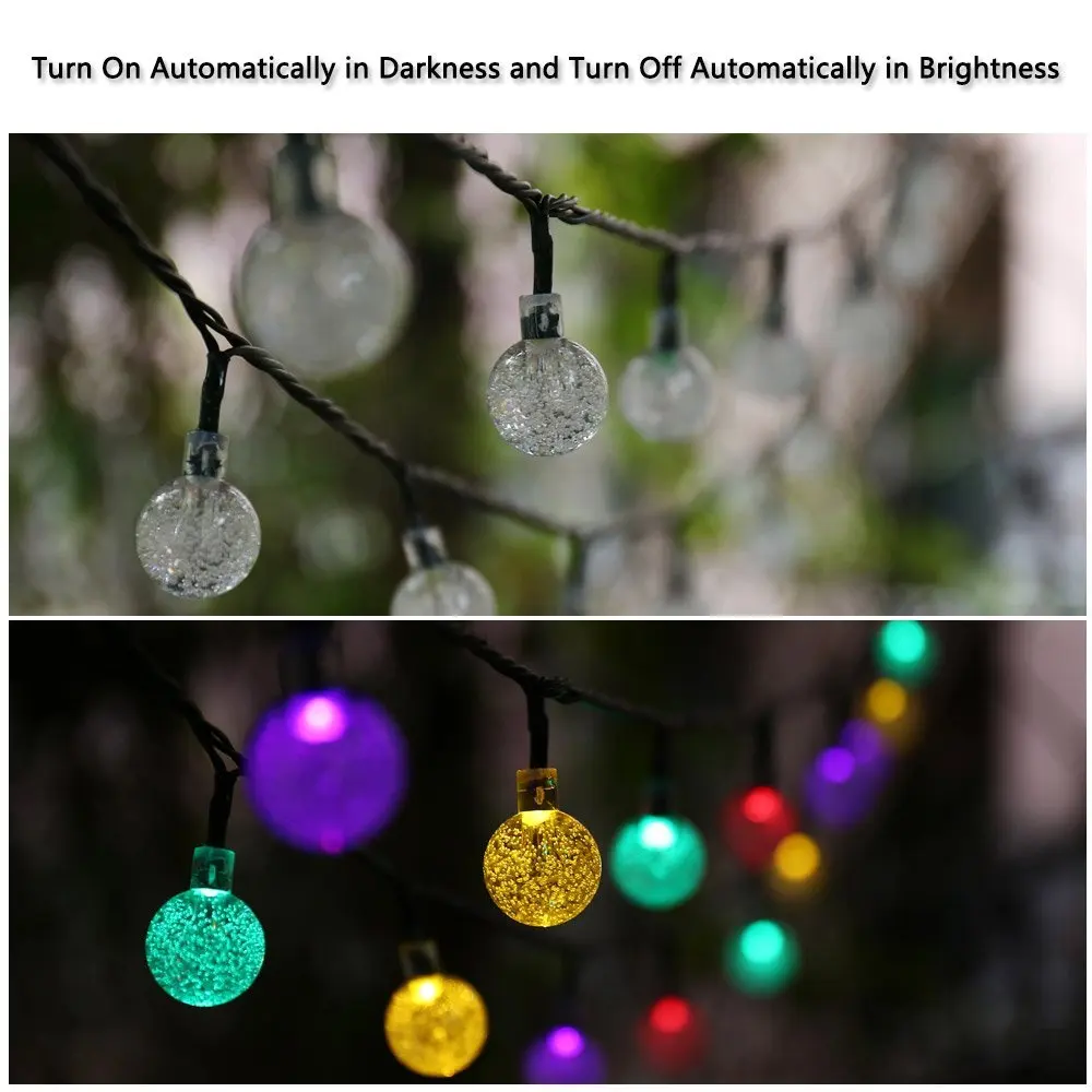 New Waterproof Garland Led Christmas String Light 6m 30LEDs Crystal Ball Solar Powered Led Fairy Lights String Outdoor Lighting
New Waterproof Garland Led Christmas String Light 6m 30LEDs Crystal Ball Solar Powered Led Fairy Lights String Outdoor Lighting