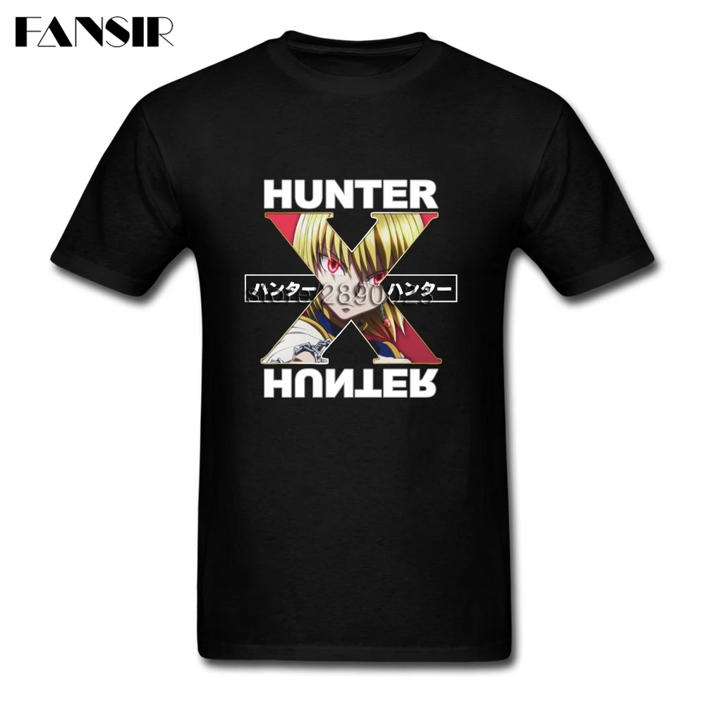 Мужские хлопковые футболки с коротким рукавом Hunter X Kurapika одежда для подростков