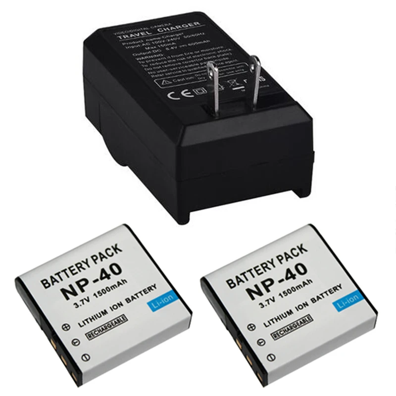 2 шт. 1500 мАч NP 40 NP40 CNP CNP40 батарея + USB зарядное устройство для Casio EX Z30/Z40/Z50/Z55/Z57/Z750