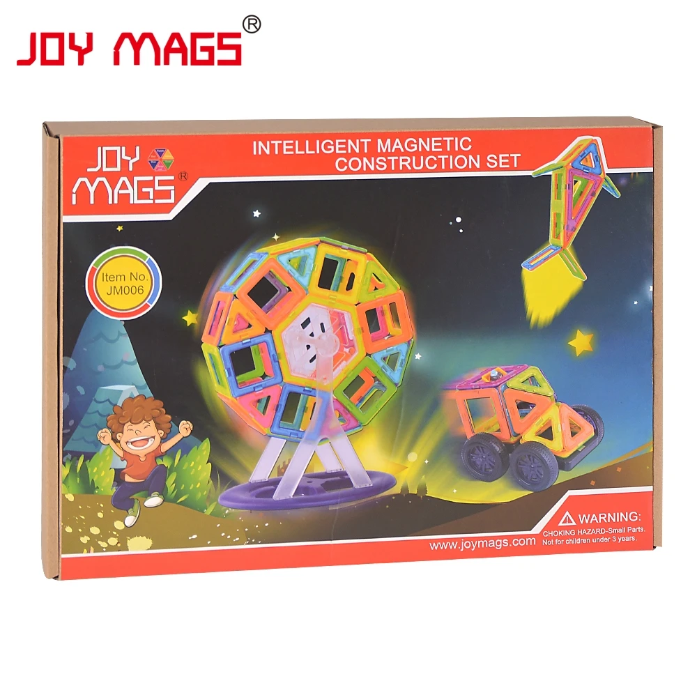 Магнитный дизайнерский Строительный набор JOY MAGS 89/102/149 шт. большой размер