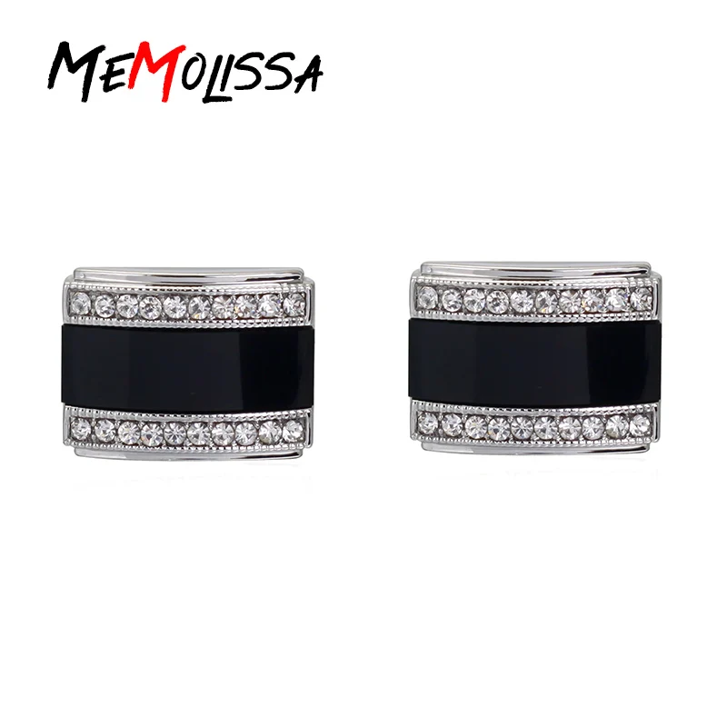 Memolissa Men's Luxury Crystal Cufflinks Black with Crystal Square Top Quality Wedding Round Cuff links Drop Shipping
Memolissa Men's Luxury Crystal Cufflinks Black with Crystal Square Top Quality Wedding Round Cuff links Drop Shipping