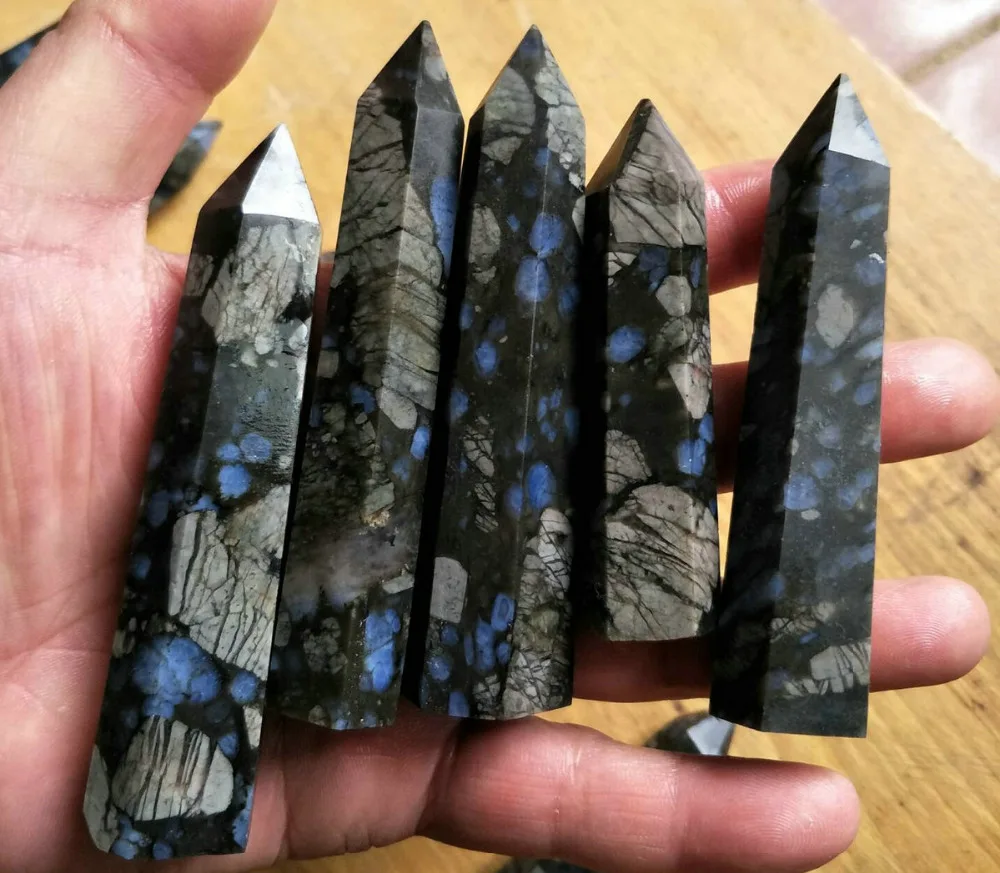 5 шт. натуральные голубые зеркальные камни|healing gem|healing pointhealing stones |
