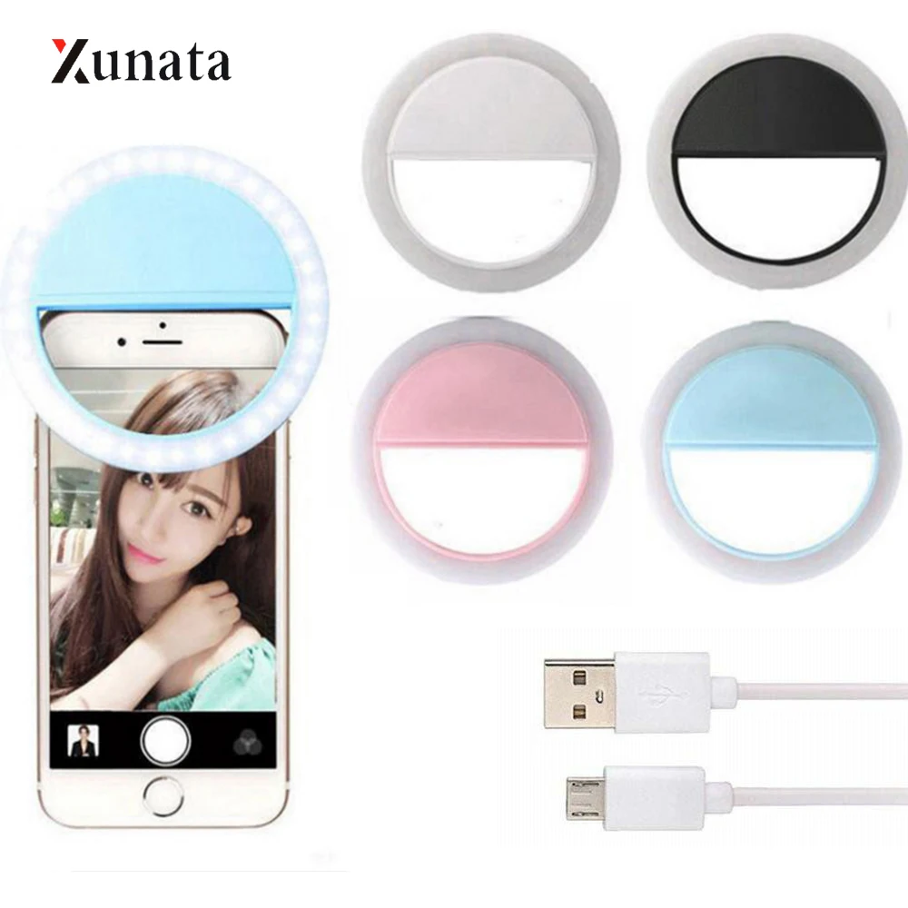 XUNATA USB светодиодное кольцо для селфи портативное телефона фотосъемки