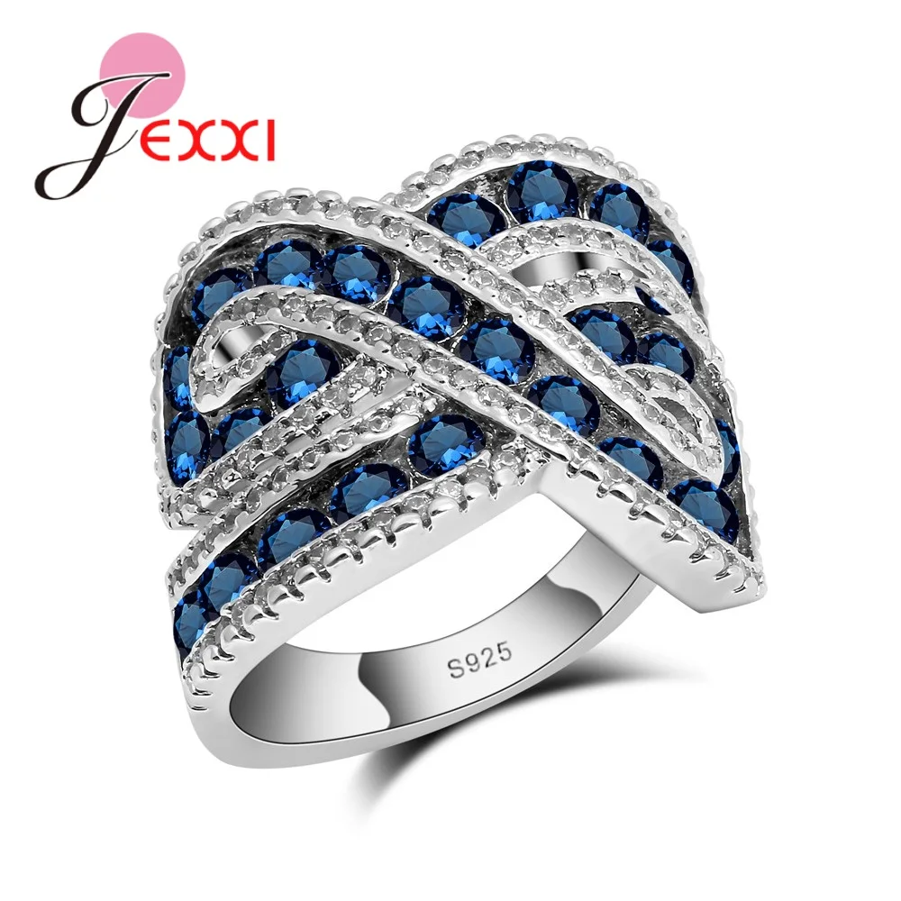 Rotate Design 925 Sterling Silver Rings For Women Blue White CZ Charm Accessory Female Wedding Rings Lover Gift Newes
Rotate Design 925 Sterling Silver Rings For Women Blue White CZ Charm Accessory Female Wedding Rings Lover Gift Newes