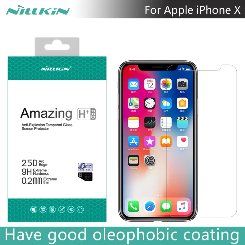 For Apple iPhone X NILLKIN Amazing H+PRO 2.5D 0.2mm Anti-Explosion Tempered Glass Screen Protector For iPhone X
For Apple iPhone X NILLKIN Amazing H+PRO 2.5D 0.2mm Anti-Explosion Tempered Glass Screen Protector For iPhone X