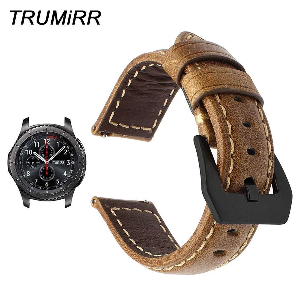 22mm Quick Release Genuine Leather Watchband for Samsung Gear S3 Xiaomi Huami Amazfit 1 2 2S Watch Band Steel Buckle Belt Strap
22mm Quick Release Genuine Leather Watchband for Samsung Gear S3 Xiaomi Huami Amazfit 1 2 2S Watch Band Steel Buckle Belt Strap