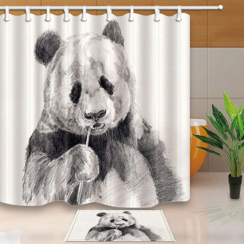 Shower Curtains Cute Panda Eating Bamboo White Background Bathroom Curtains Waterproof and Mildew Proof With 12 Hooks Washable
Shower Curtains Cute Panda Eating Bamboo White Background Bathroom Curtains Waterproof and Mildew Proof With 12 Hooks Washable
