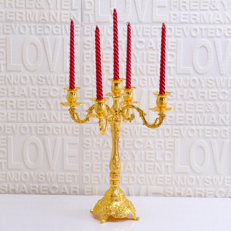 Europe vintage metal candlestick holder candle gold color rose carving wedding candle holder decoration candlelight dinner ZT142
Europe vintage metal candlestick holder candle gold color rose carving wedding candle holder decoration candlelight dinner ZT142
