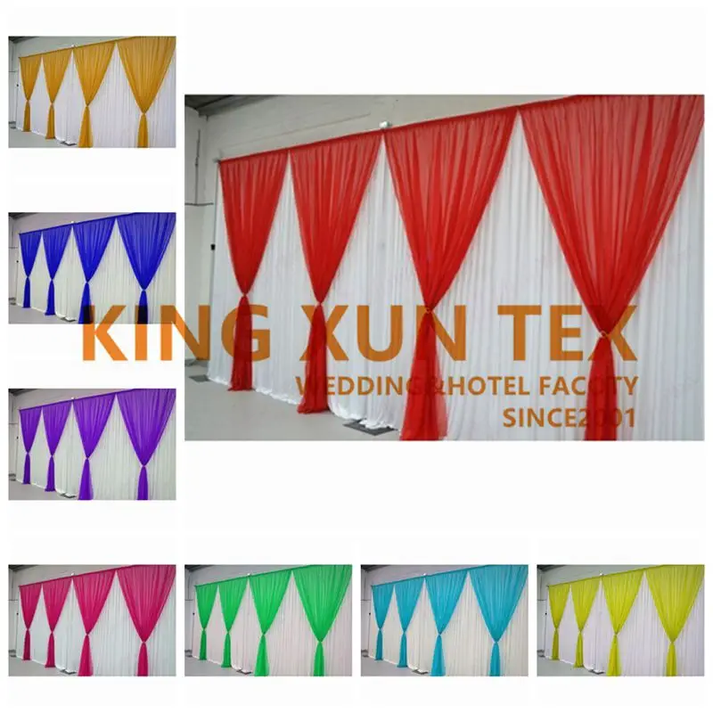 Ice Silk Wedding Backdrop Curtain With Colorful Drape Valance Stage Backdrops Background For Party Event Decoration
Ice Silk Wedding Backdrop Curtain With Colorful Drape Valance Stage Backdrops Background For Party Event Decoration