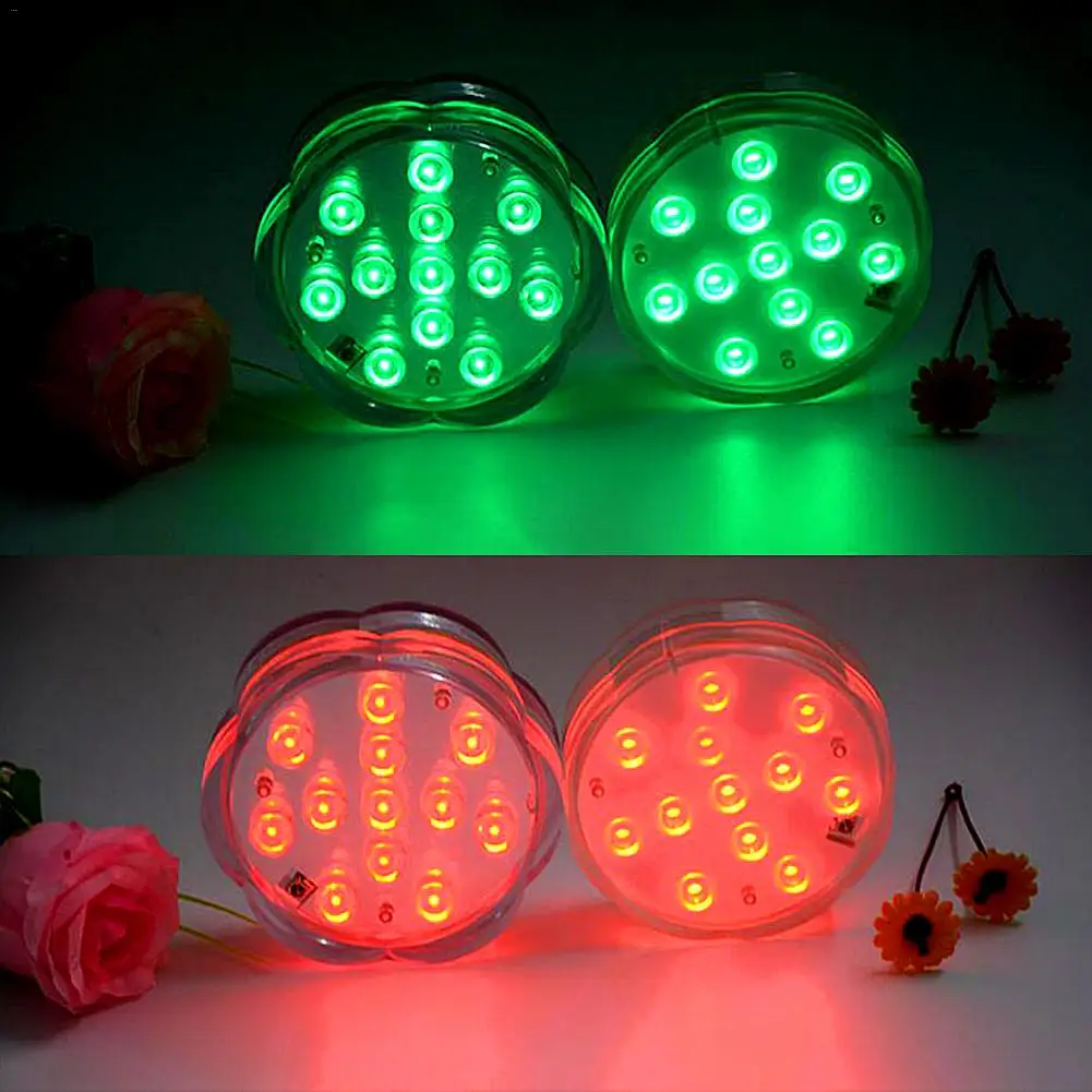 12 Led Remote Controlled RGB Submersible Light Battery Operated Underwater Night Lamp Outdoor Garden Party Decoration | Освещение