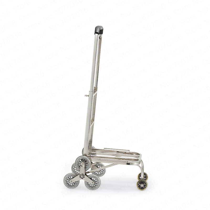Shopping cart stainless steel luggage cart Climbing trolley car trolley folding portable small cart handling cart
Shopping cart stainless steel luggage cart Climbing trolley car trolley folding portable small cart handling cart