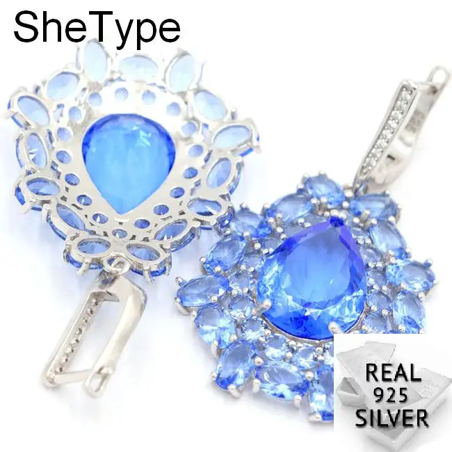 Luxury Long Big Heavy 13.8g Rich Blue Violet Tanznaite Cubic Zirconia Woman's 925 Solid Sterling Silver Earrings 47x29mm
Luxury Long Big Heavy 13.8g Rich Blue Violet Tanznaite Cubic Zirconia Woman's 925 Solid Sterling Silver Earrings 47x29mm