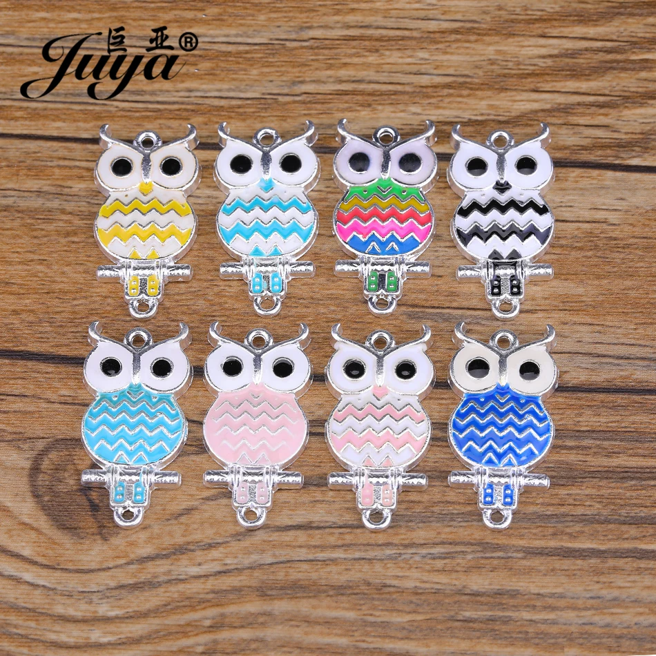 JUYA 5PCS Colorful Owl Charms For Jewelry Making Alloy Connector DIY Handmade Pendants Bracelets Earrings Crafts Accessories
JUYA 5PCS Colorful Owl Charms For Jewelry Making Alloy Connector DIY Handmade Pendants Bracelets Earrings Crafts Accessories
